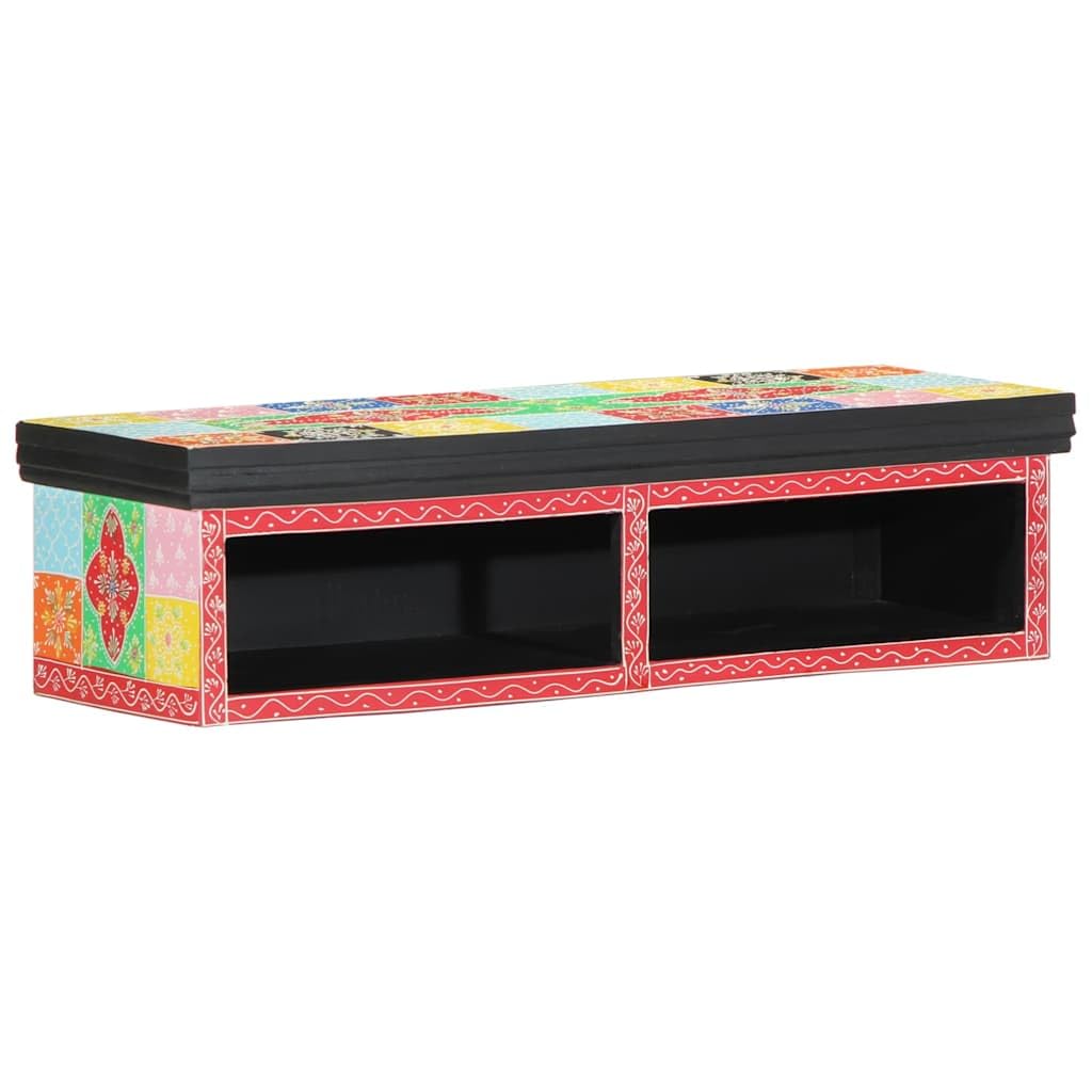 Fengshui Szafka pod telewizor wielokolorowa 80 x 30 x 22 cm materiał drewnopochodny | Duże kieszenie, przechowywanie konsoli do gier, łatwy montaż, nowoczesne wzornictwo do salonu