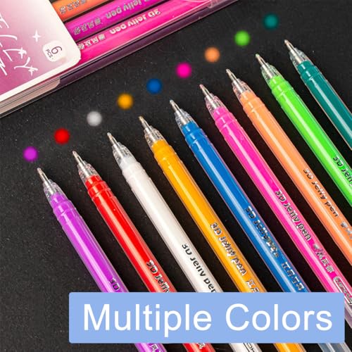 12 bolígrafos de gel 3D multicolor para dibujo miniatura 4
