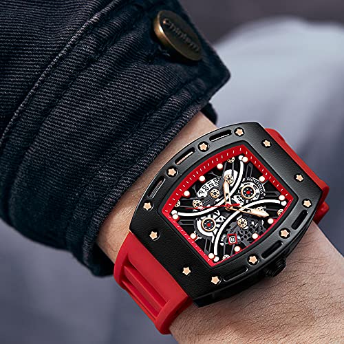 Image of AIMES Watch Wristwatch for Men Fashion Casual Cool Big Dial Watch Luminous Waterproof Sport Analog Quartz Business Mens Watches Silicon Strap Dress Watch