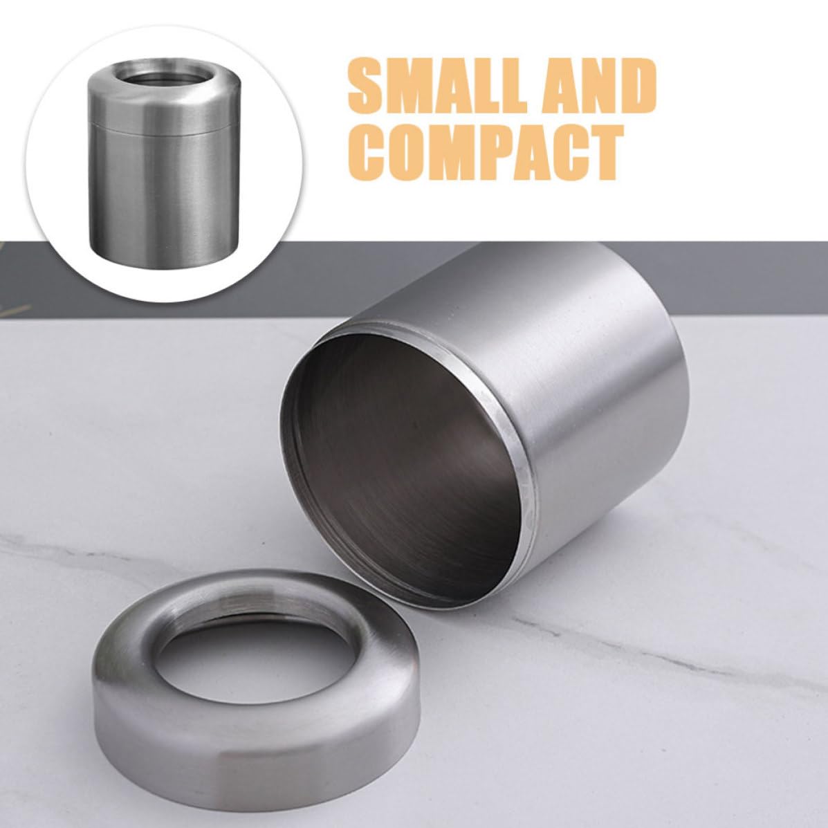 Cubo de Basura Pequeño de Acero Inoxidable Plata 1, 5 L