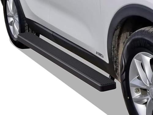 APS Estribos (barras laterales y escalones laterales) compatibles con KIA Sorento 2016-2020 (acero inoxidable con recubrimiento en polvo negro de 5