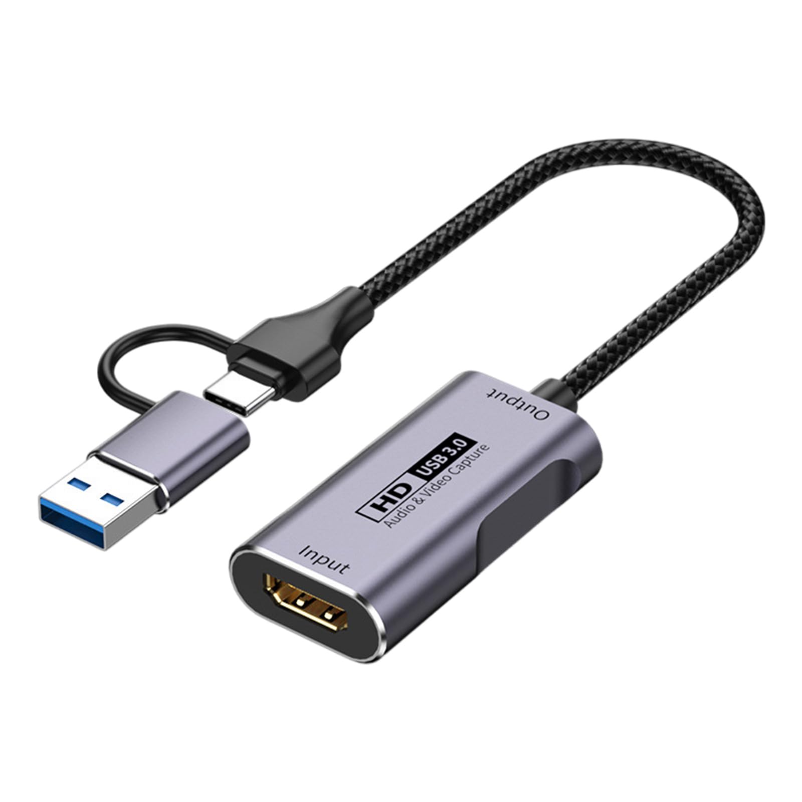 Multiple Device HDTV Video Grabbers 4K60Hz Input USB3.0 Output Supports Streaming Conference Calls and Systems