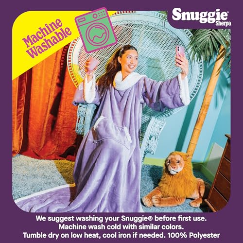 Image of Snuggie The Original Wearable Blanket With Sleeves & Pockets | Cozy Oversized Throw for Adult Men & Women | One Size, 71x54