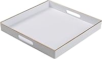 Vista 33 de MAONAME Bandeja de servir azul real con asas, bandeja decorativa rectangular, bandejas modernas para mesa de café, bandejas otomanas de plástico