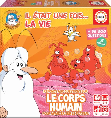 Educa - Il était Une Fois la Vie | Jeu de société Familial éducatif avec Plus de 300 Questions et réponses sur l'anatomie et la biologie | A partir de 6...