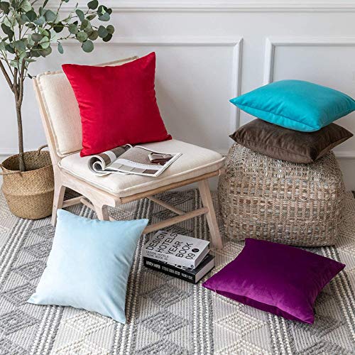 Image of YRM Bedding's Dark Teal 600-TC Oraganic Cotton 5-Piece Decorative Cushion Covers (18 inchx18 inch)