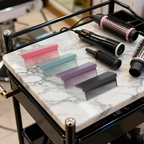 Peine alisador removible para cabello negro 4 piezas miniatura 6