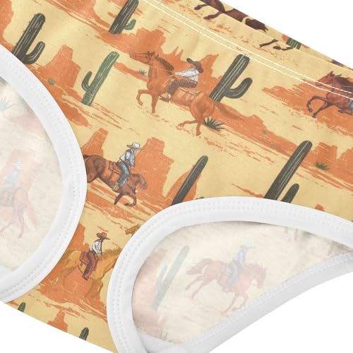 Wusikd Cowboys Girls' Underwear Cotton Girls Briefs Soft Toddler Underwear 2T4