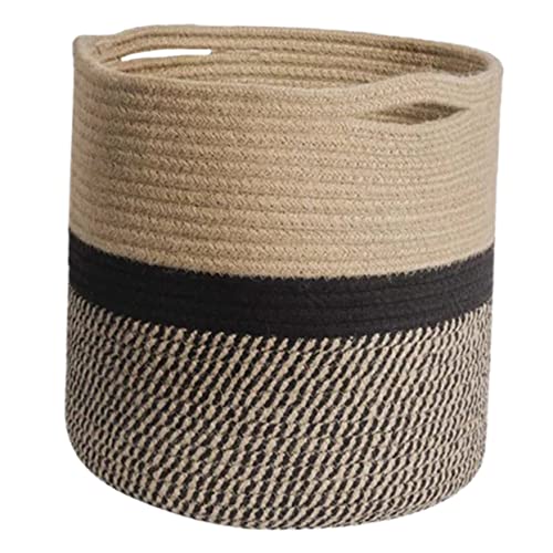 VINTORKY Panier De Rangement Décoratif Panier à Linge Multifonctionnel en Corde De Coton pour Intérieur Rangement Jouets Ustensiles Et Vêtements Et Solide