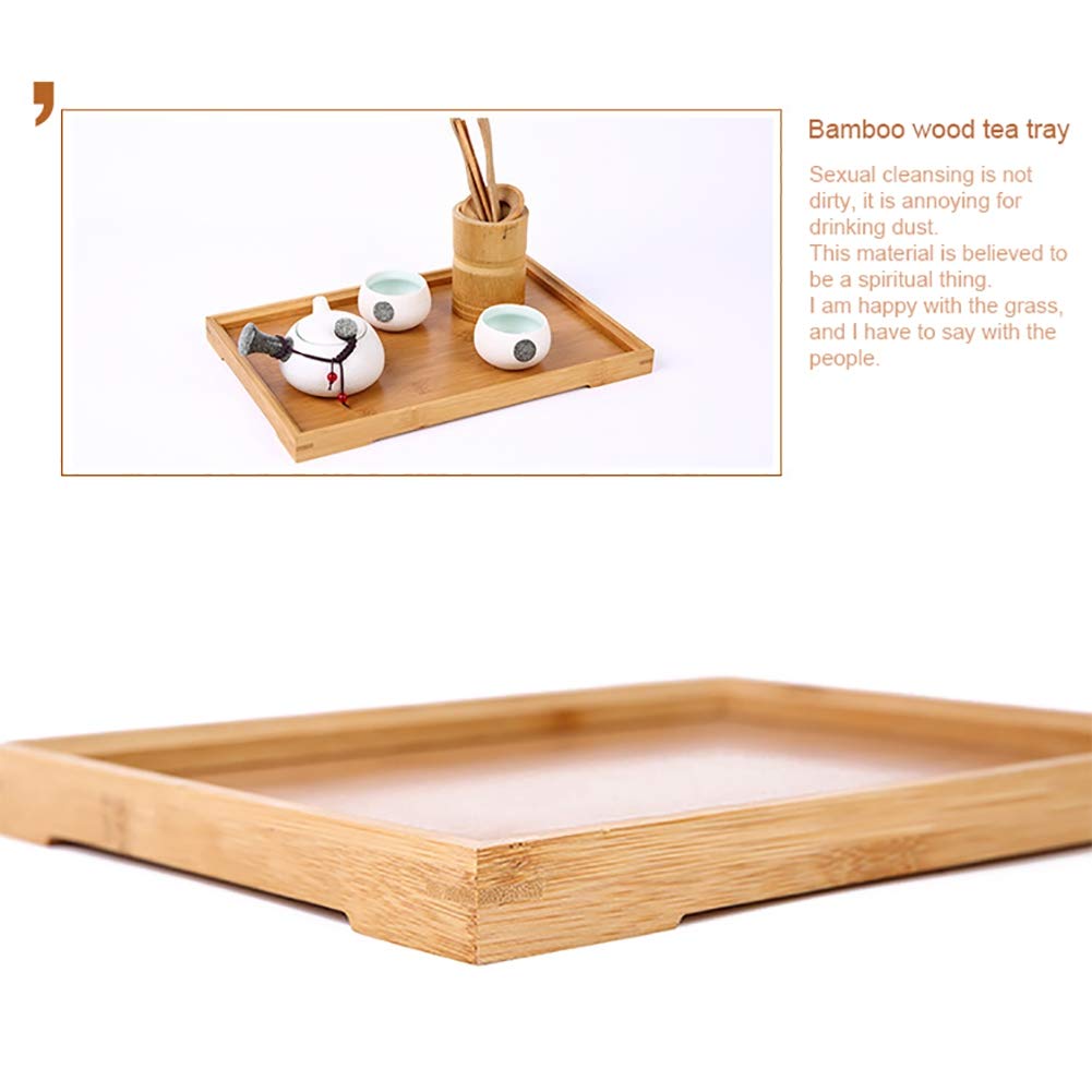 Plateau De Service En Bambou Gravé - Style 1 - Neuf Avec Emballage