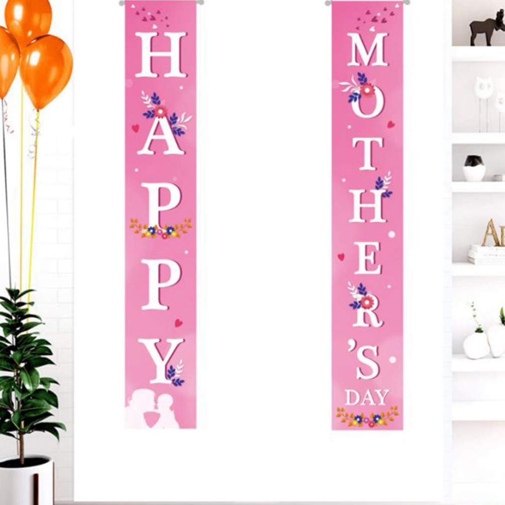 Toddmomy Mother S Day Door Curtain Banner 71X12 Inch Pink Hanging Decoration for Indoor Outdoor Party Celebration and Photo Prop - Image 4