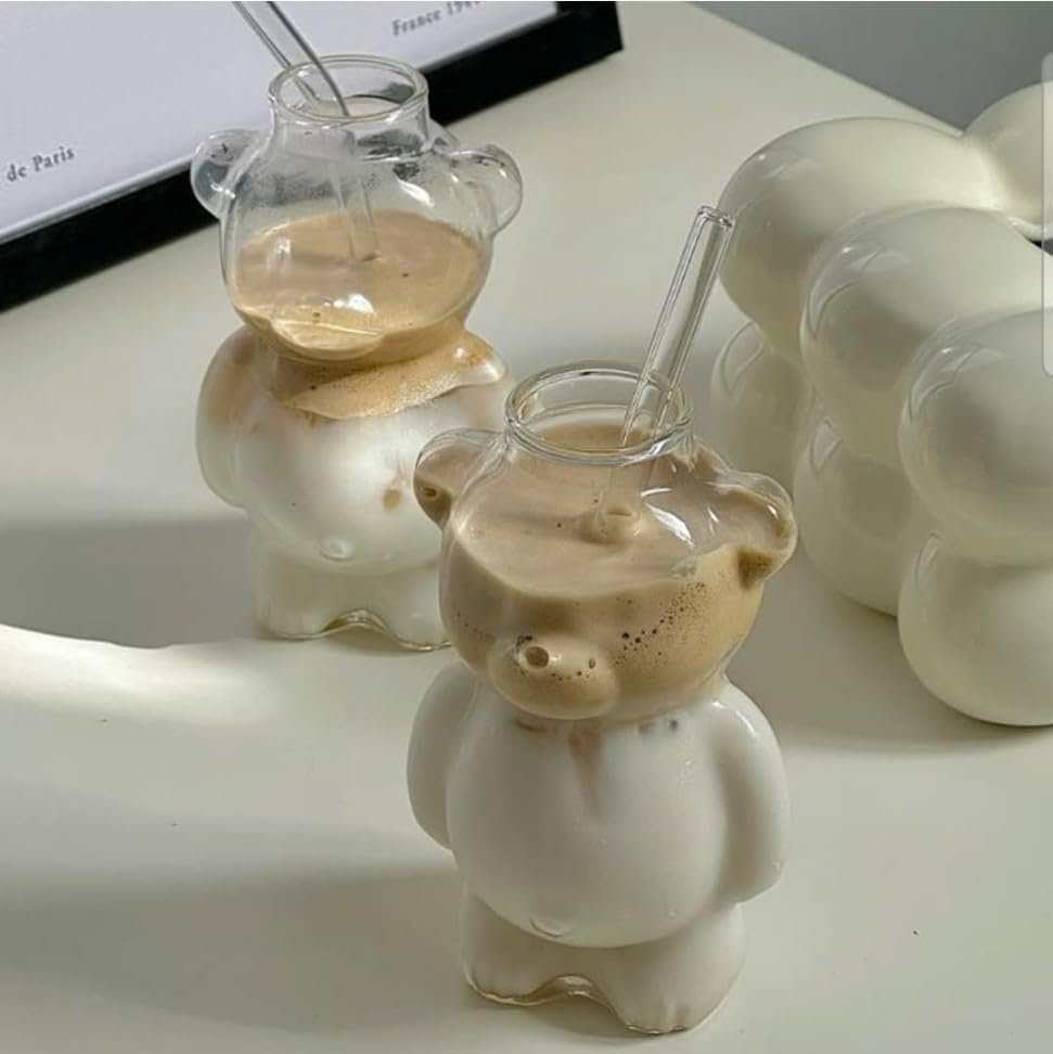 Image of Teddy Bear Glass 450ml-1PC