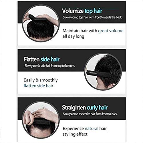 Cutie Academy Ionic Beard Straightening Comb - Detangling & Volumizing & Styling Beard Straightening Brush for Men - Portable Heating Beard Straightener with Anti-Scald Feature