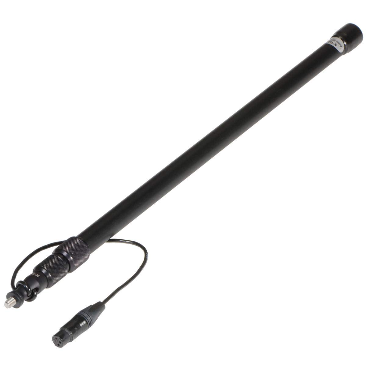 K-Tek 2'.4" to 5'.9" 3-Section Aluminum Avalon Series Boom Pole with Internal Coiled Cable, Nuetrik 