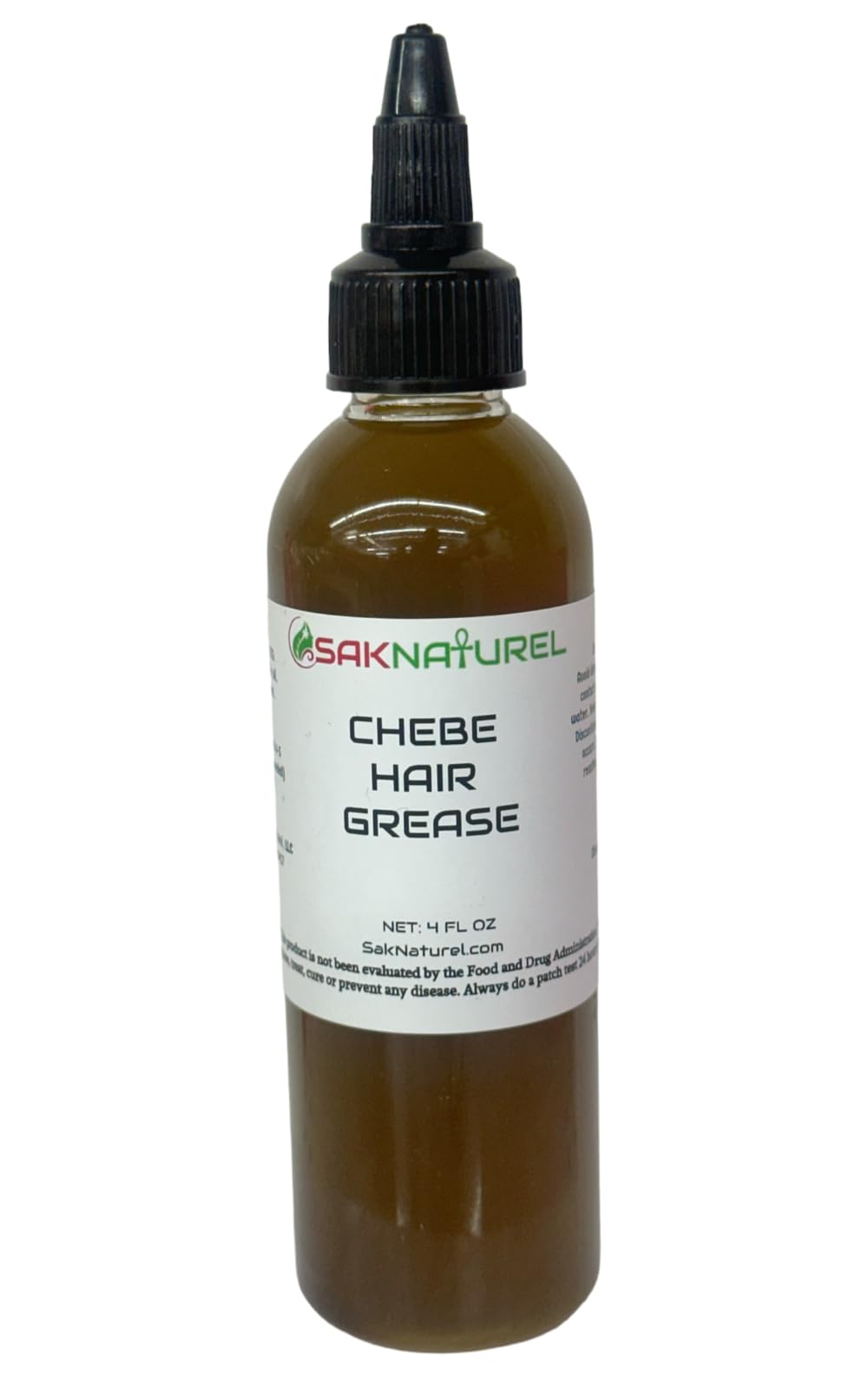 SakNaturel Chebe Hair Grease, 4 FL OZ, Hair Growth Oil with Rosemary Oil, Hair Thinning and Hairloss Treatment