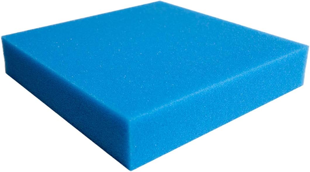 Poret Premium German Quality Sponge aquarium Polyether Filter Foam Media HMF Pad sheet pond fish Shrimp 31x30x3cm (Blue, PPI 45)