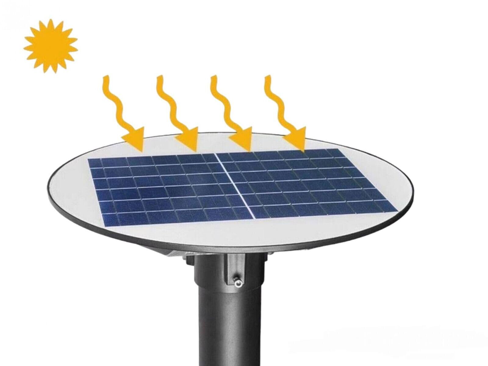 openspaceshop LAMPIONE LED SOLARE ESTERNO CREPUSCOLARE 1200W GIARDINO STRADALE TELECOMANDO