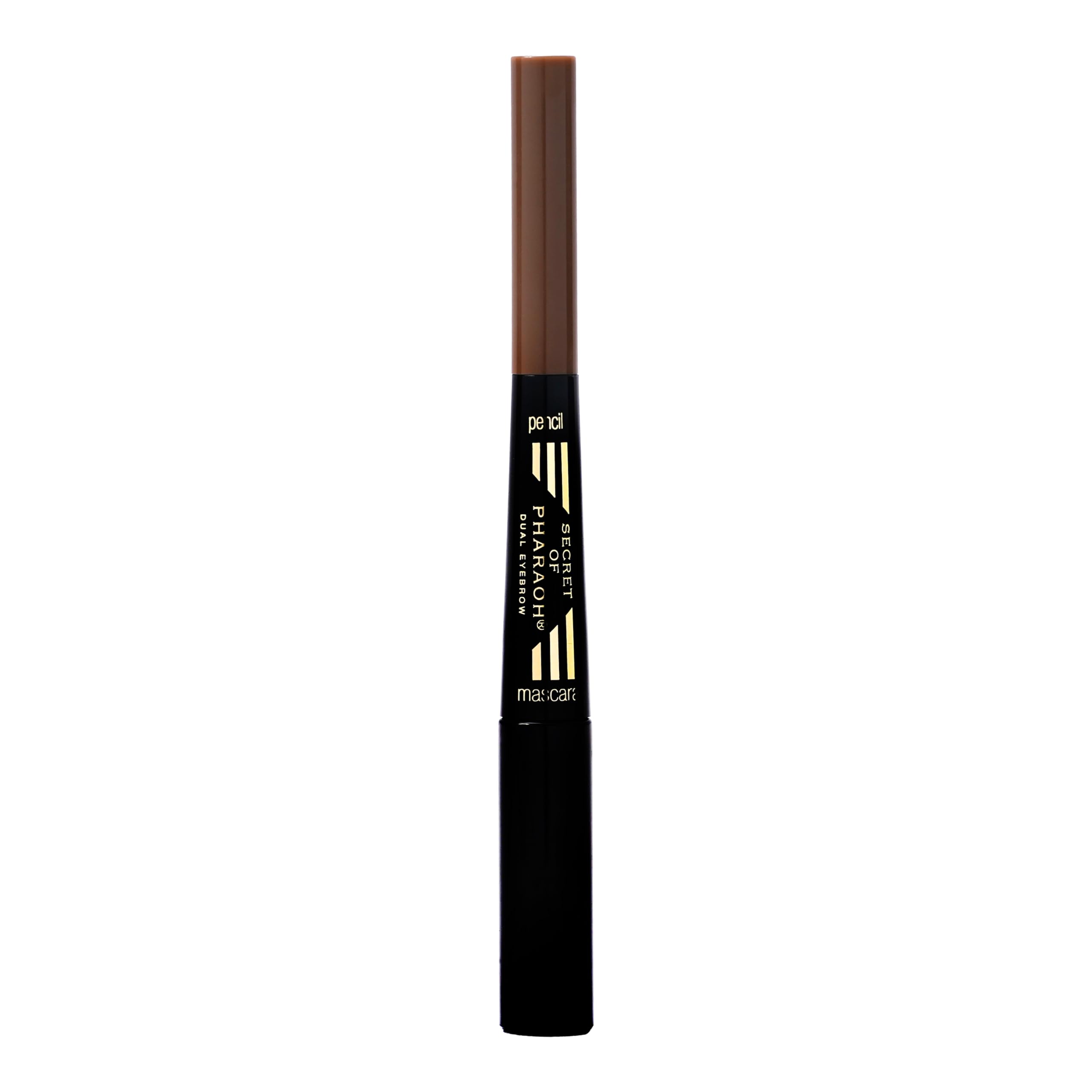 EBIN NEW YORK Secret of Pharaoh Dual Eyebrow Pencil & Mascara Natural Brown | 2-in-1 Brow Pencil & Gel | Water-Resistant, Long-Lasting, Natural Finish