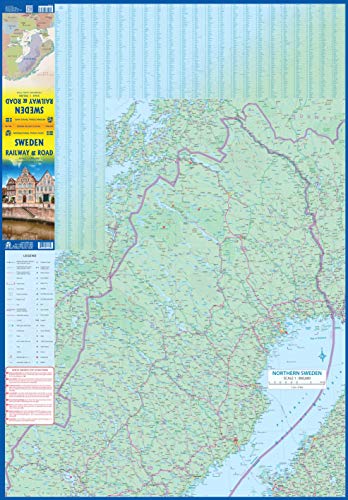 Sweden Rail And Road Travel Reference Map 1: 900K #TOP1