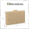 EVEOUT Stroh Clutch für Damen Sommer Boho Gewebt Abendtasche mit Kette für Hochzeit Party Raffia Umhängetasche für Strand Urlaub #2