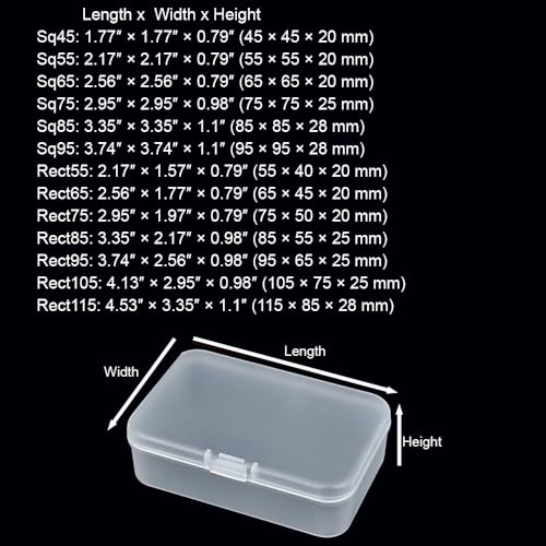Image of 12 Pcs Clear Small Plastic Storage Containers with Lids, Ideal for Craft Supplies, Jewelry, Small Toys, Beads, Office & Household Organization