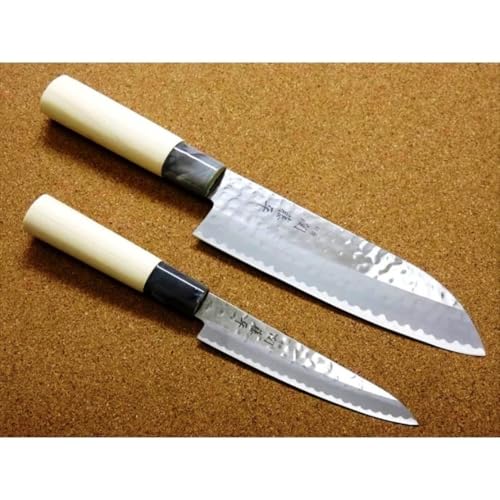 Catálogo de Cuchillos asiáticos - los preferidos. 47 Hocho Knives, juego de cuchillos de chef japonés, Santoku y Petty, longitud de la hoja 6.7 pulgadas (170 mm) Santoku / 4.7 pulgadas (120 mm) Petty, fabricado en Japón, acero...