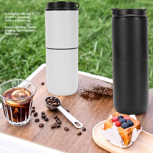 Cafetera eléctrica portátil con 15 ajustes de molido 350 mL miniatura 4