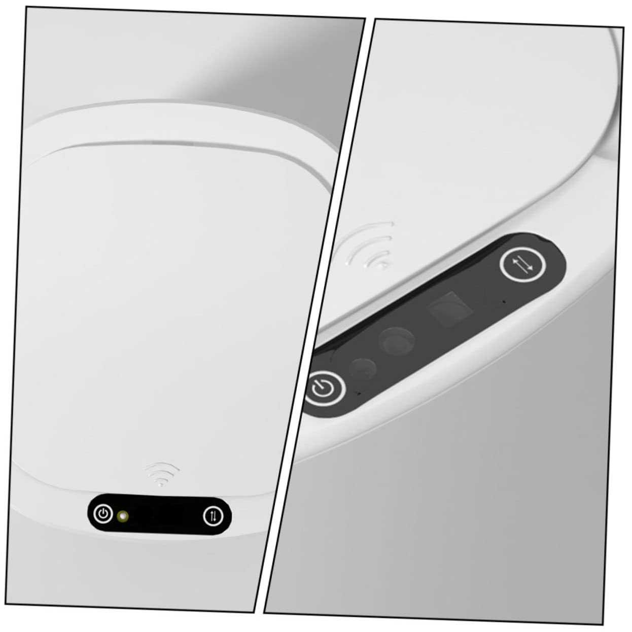 Ciieeo Smart Garbage Can Sensor Lid Living Recycle Trash Can 12l Large Capacity Silent Operation White