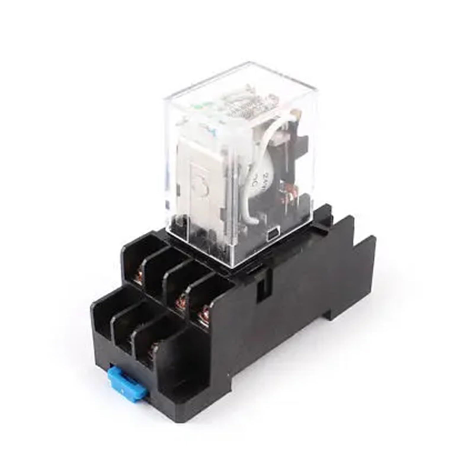 Relé de potencia 24V 3PDT de 11 pines con base de zócalo e indicador LED verde 4