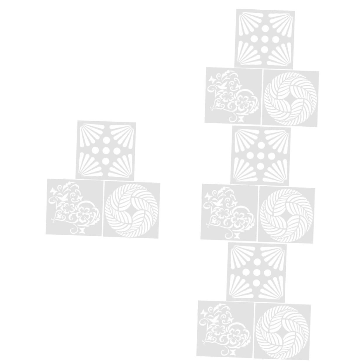 NUOBESTY 4 Ensembles Decoration Mural Décoration Mural Pochoirs Lettres Pochoirs De Peinture Pour Le Visage Béton Pochoir Pour La Fabrication Artisanale Pochoir Mural Plastique 3 Pièces * 4