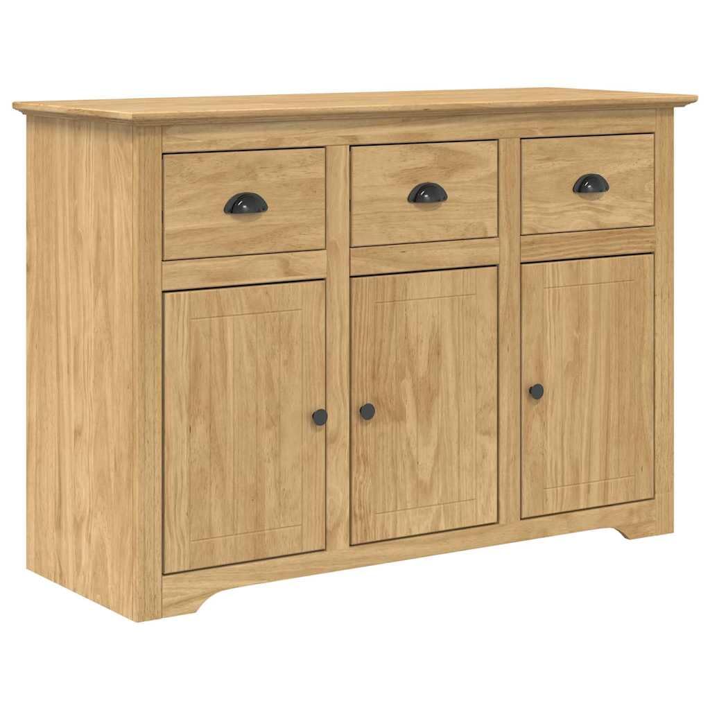Vidaxl Honey Brown Sideboard Bodo 115.5 X 44 X 80 Cm Engineered Wood, Living Room, Rectangular, Modern, Durable, Stylish Sofa With Comfortable Cushions, Versatile Design For Any Space