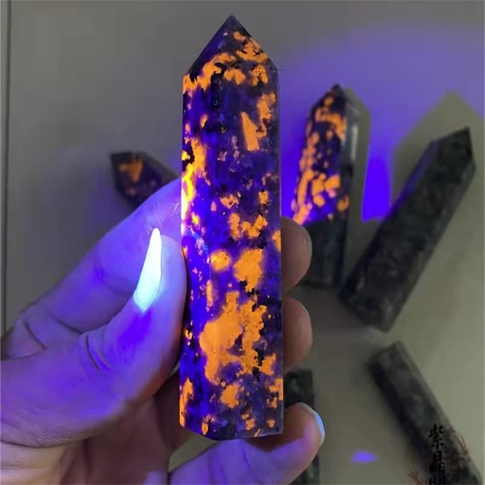 Pierre de flamme naturelle pilier de reiki minéral de 70-90 mm pour la maison