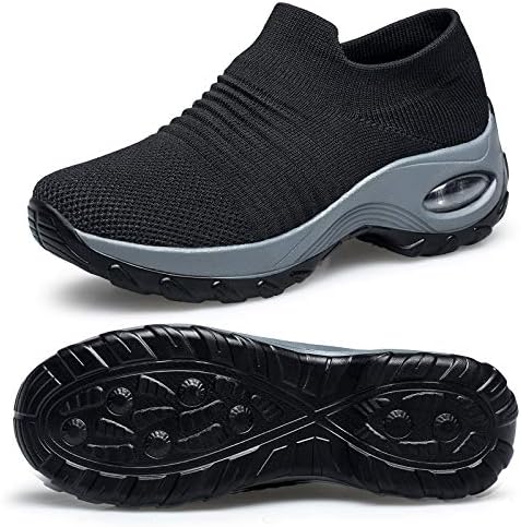 Belilent Slip On Walking Shoes Women Lightweight Sneakers Work Hiking Running Shoes Breathable Air Cushion Indoor Outdoor