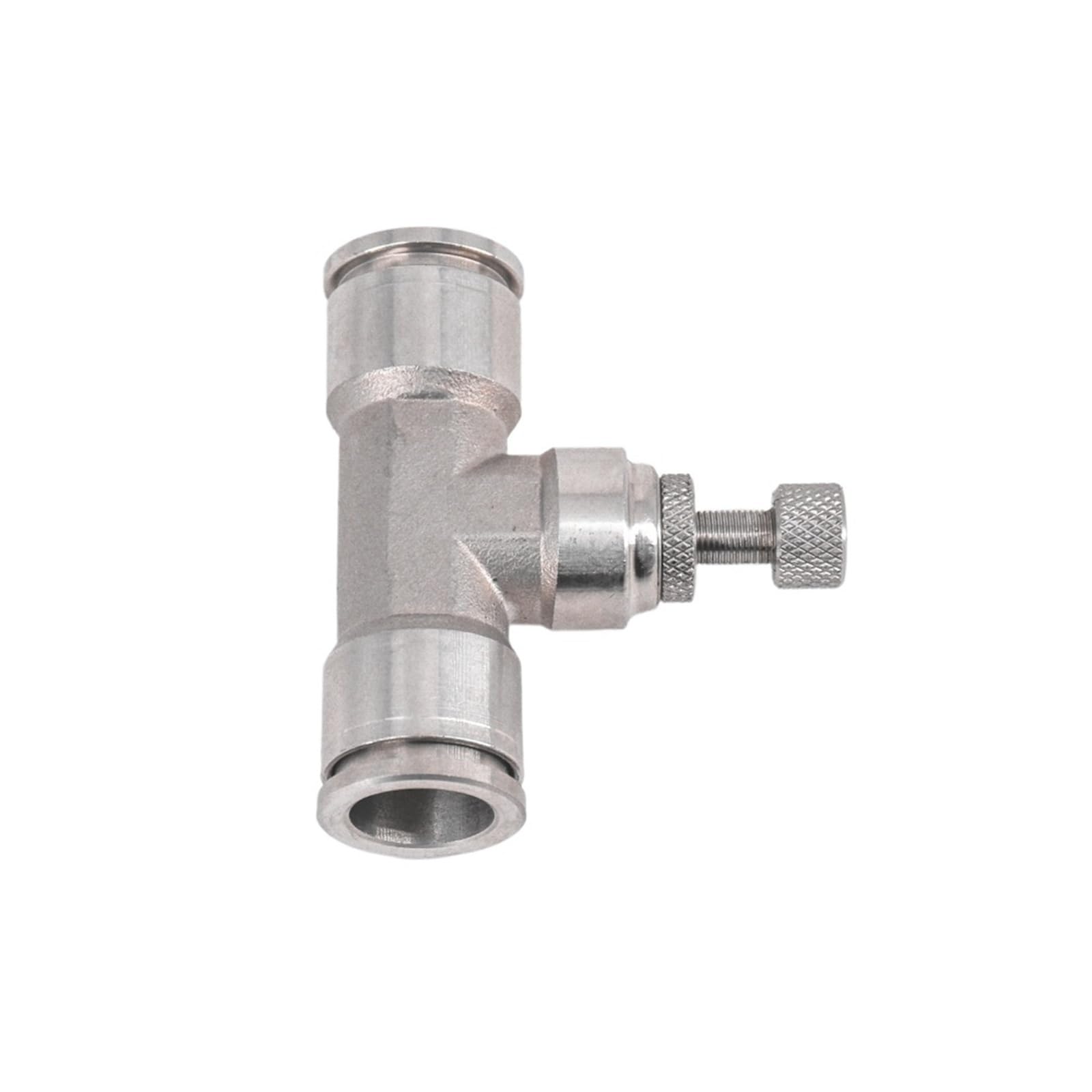 4/6/8/10/12mm Press Fit Push in Quick Connector Air Flow Control Needle Valve Pneumatic 304 Stainless Steel Fitting Homebrew(10mm)