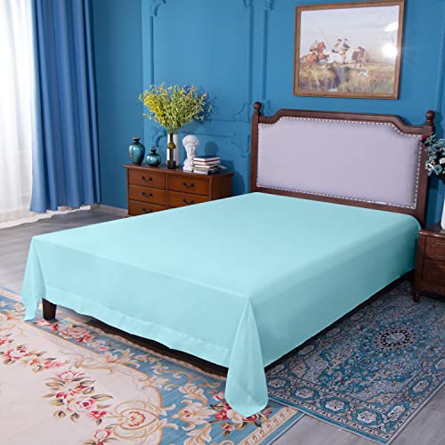 Image of NTBAY Twin Microfiber Flat Sheet, 66 x 96, Aqua