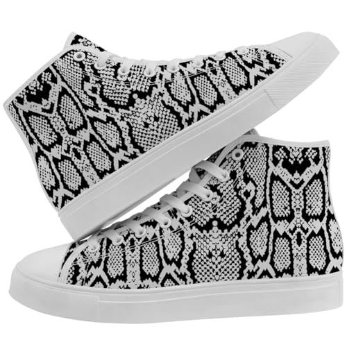 Snake High Top Shoes High Top Canvas Sneakers Lace Up Casual Shoes for Women Men3