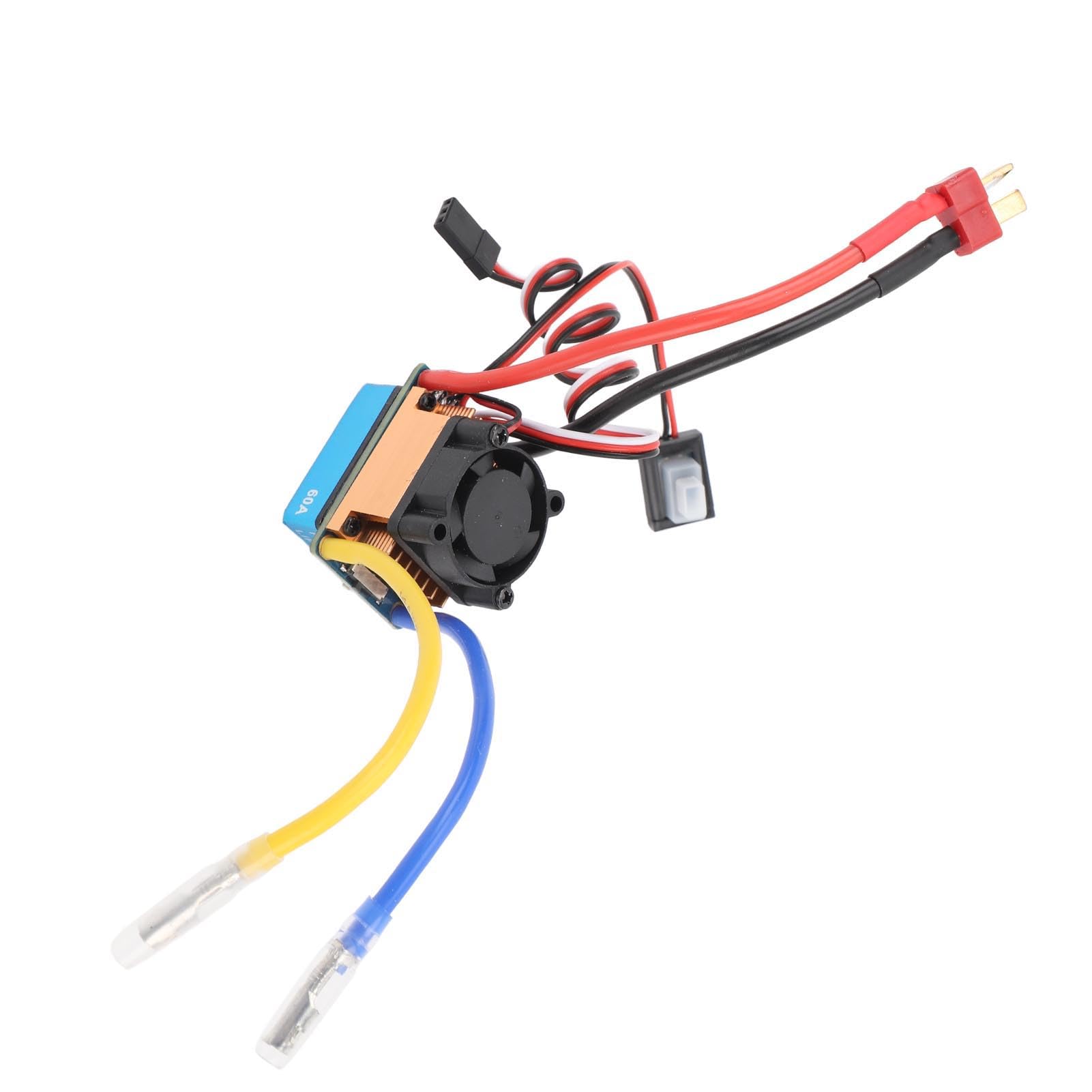 ESC brossé 480A , Contrôleur de Vitesse brossé ESC, Contrôleur de Vitesse d'étalonnage Automatique de la Plage d'accélérateur, 3 Modes pour Bateau 1/10 RC