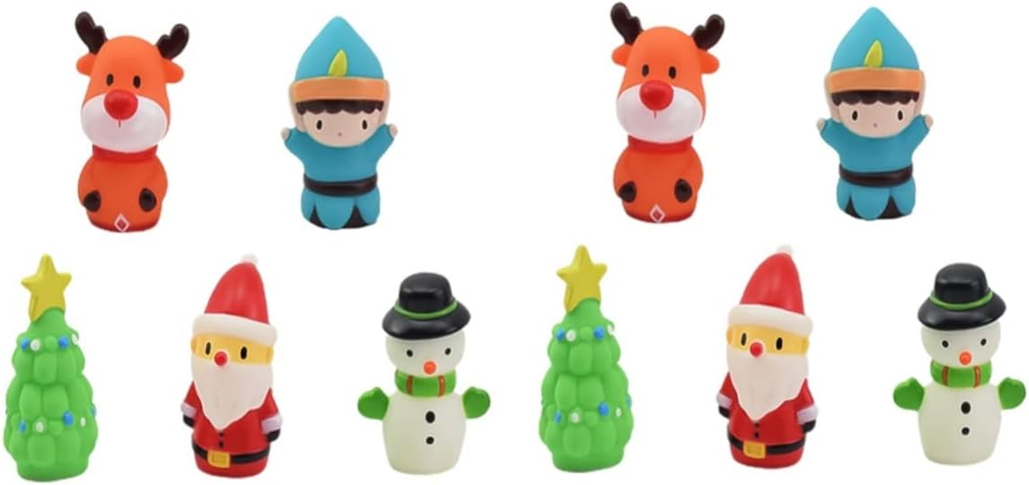 jojofuny 10 Piezas Relleno Rellenos Muñeca Adorable Vacaciones Juguete Calcetín Muñeco De Nieve Fiesta De Navidad Muñecas Juguetes Marionetas Juguetes De Navidad Títeres Juguete con