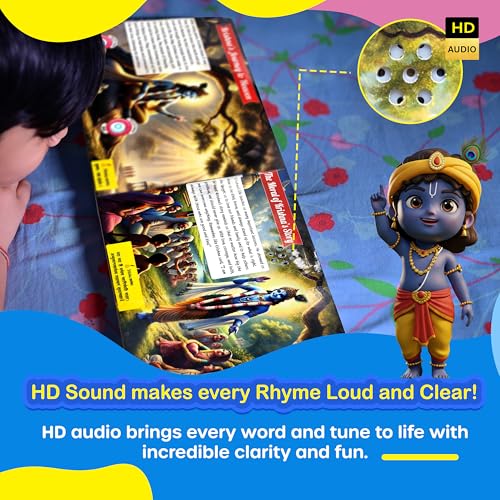 Image of Kiddale My Little Krishna Musical Book | Bilingual Hindi-English Spiritual Sound| Audio Stories, Shloka