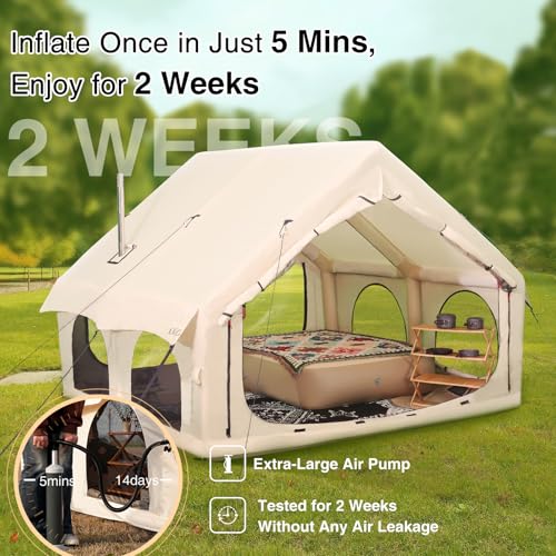 Carpa Inflable KNUO 2025 10x10ft para Camping, 5-8 Personas miniatura 2