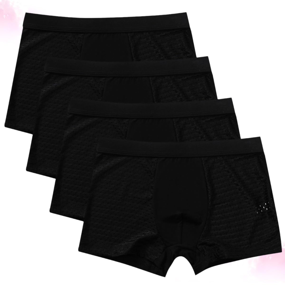 BESTonZON 4 Pezzi Slip Traspiranti da Uomo Mutande da Uomo Black