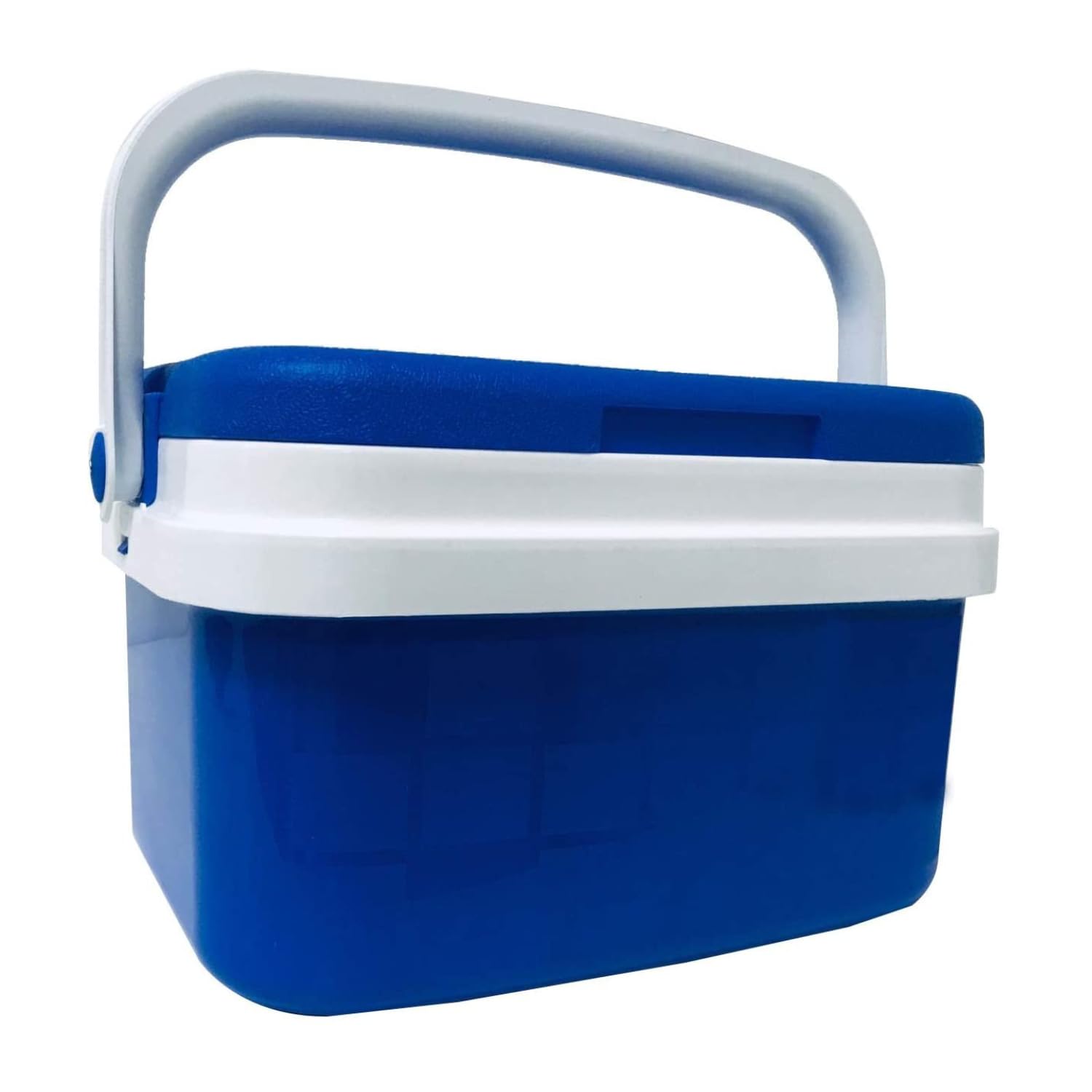 KROWN - Nevera Portátil Térmica, Azul y Blanco, Polipropileno, Ideal para Actividades al Aire Libre en el Jardín, Camping, Barbacoas, Picnic, Playa, Capacidad
