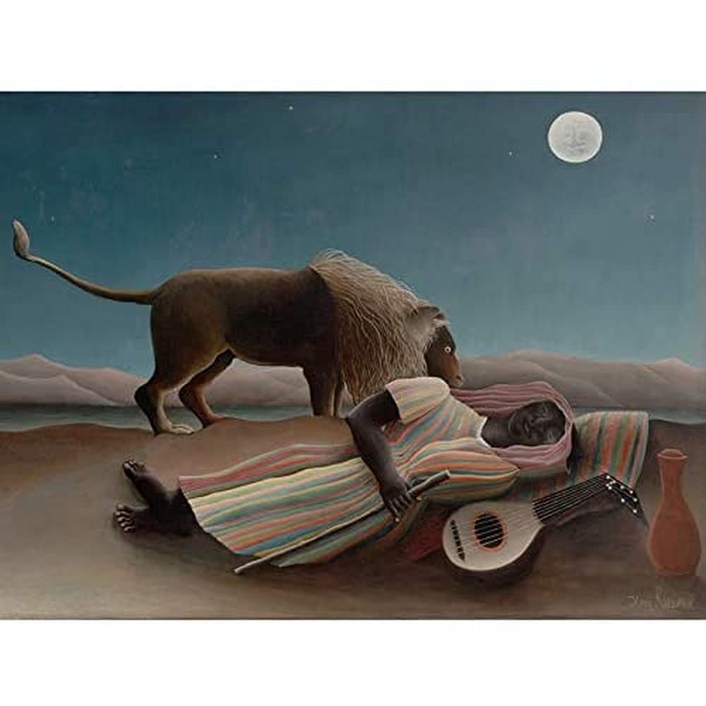 Henri Rousseau La Bohemienne Endormie Art Print Canvas Premium Wall Decor Poster Mural