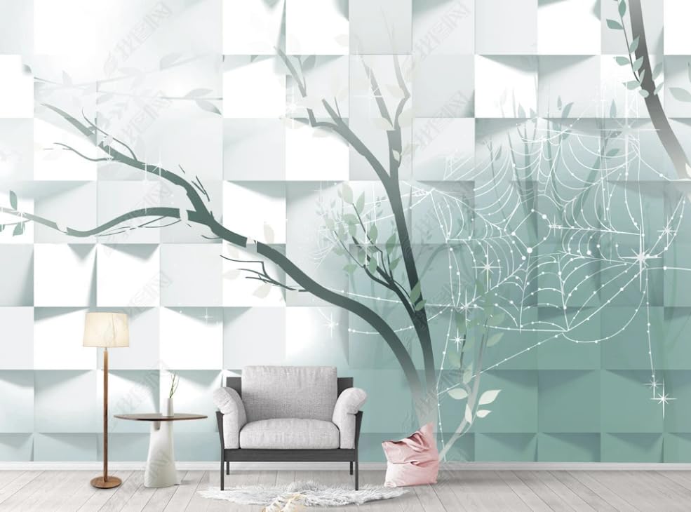 Décoration murale arbres géométriques pour salle à manger moderne - 2