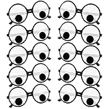 ZAKVOOR 10 Pieces Funny Googly Eyes Glasses Novelty Shaking Giant Googly Eyes Eyewear for Adults Kids Halloween Party Favors Photo Props