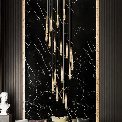 Dimmable LED Night Light – Modern Teardrop Crystal Pendant for