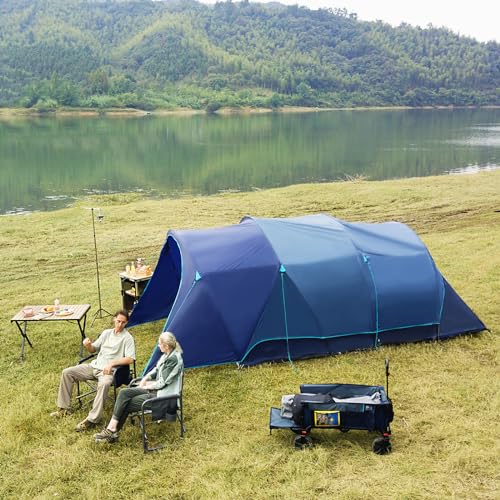 Carpa de Camping Timber Ridge para 8 personas tipo Cabin impermeable con porche grande y divisores de habitación miniatura 2