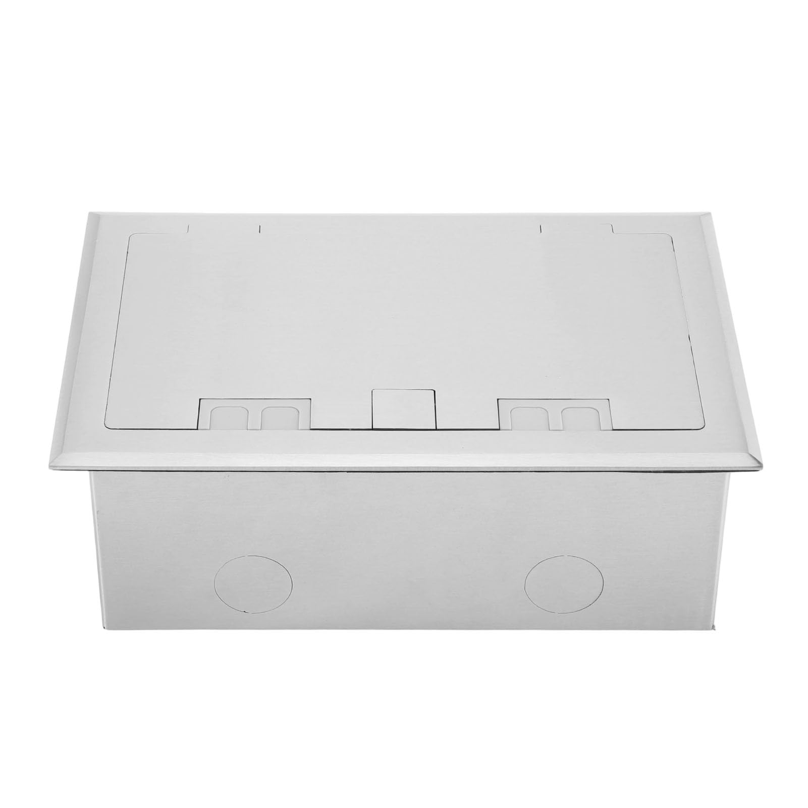 Ausla Presa da Pavimento Kit Scatola di Derivazione da Incasso a Pavimento in Acciaio Inossidabile con 3 Prese Multifunzionali a 3 Poli Presa da Incorporata 16A 4000W per Ufficio, Hotel, Scuola, Casa