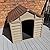 Samuel ALEXANDER Large Plastic Garden Dog Kennel/Shelter/House in Brown – 86cm x 84cm x 82cm