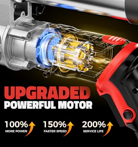 Image of Ecarke Cordless Grease Gun Compatible with Milwaukee 18V Battery, 12000PSI Max Electric Grease Gun, Dual Pistol & in-Line Grip, Works with Bulk & Cartridge Grease, 39 inch Hose & 4 Couplers (Tool Only)